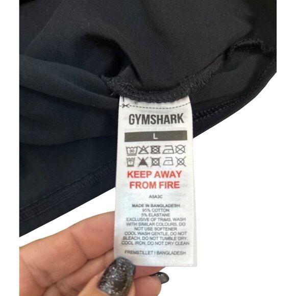 Gymshark Legacy Henley Men’s L Shirt Black 3/4 sleeve Athletic Casual Top - Picture 11 of 13